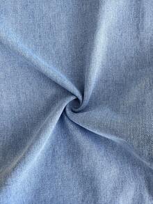 GlowEve Jeans de mezclilla minimalistas y casuales de unicolor para mujer - Azul - Ver 5