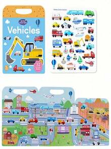 MINKOJA MINKOJA Reusable Sticker Books For Kids,Washable Stickers For Toddlers,Insects,Dinosaurs,Vehicles,Space,Animals And Ocean World Stickers,Holiday Gifts For Preschoolers,Available As Back-To-School Gifts,Birthday Gifts Sticker. - Multicolor - View 15