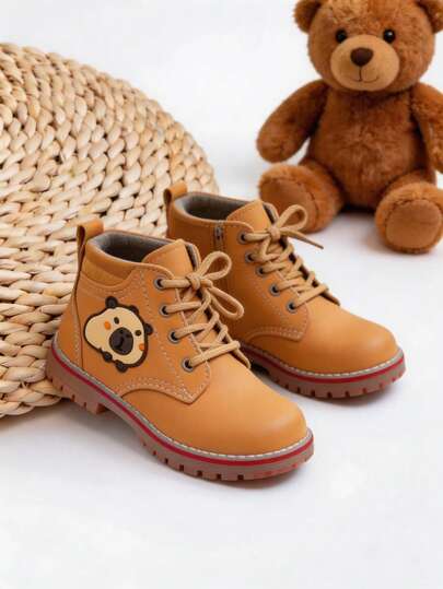bota para niños niñas unisex tipo piel color camel capibara de excelente calidad 12 al 16 mx color básico confort Hecho en México