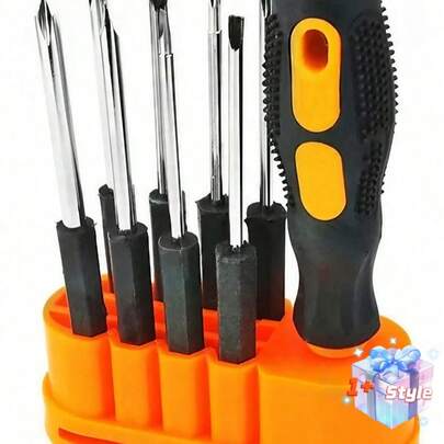1 Set 8-In-1 Multifunctional Screwdriver Set For Mobiles And Computers - Manual Repair Tool Kit With Various Heads