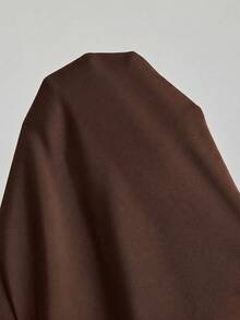 Ontre Chân váy nữ bất đối xứng, vạt xòe, phối ren tương phản, thắt eo bên hông. - màu nâu - Xem 8