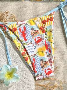 Swim Vcay 2026新款柔波甜心印花沙滩度假比基尼（女士款） - 彩色 - 查看 3