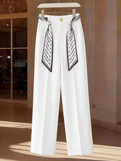 GlowEve CURVE 大码女式真丝围巾系腰休闲裤