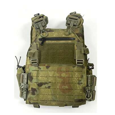 Jagdweste mit Einknopf-Schnellverschluss, erweiterbar & abnehmbar, laserperforiert, abrieb- und reißfest, geeignet für Outdoor-Sport & -Aktivitäten