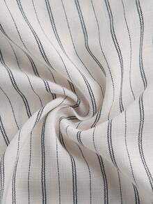 Franclia 女士条纹单排扣无袖休闲优雅浪漫连衣裙 - 彩色 - 查看 4