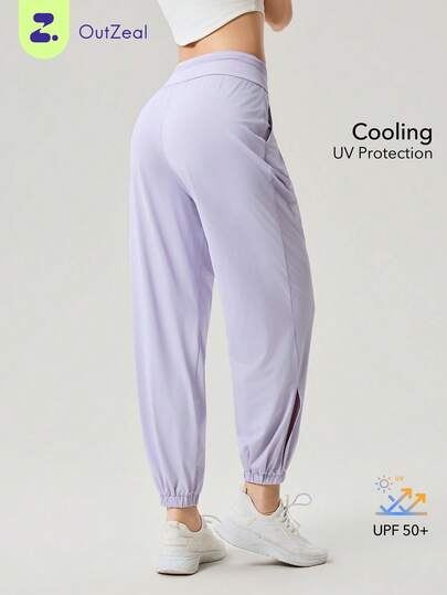 OutZeal Quần thể thao nữ tập luyện, tập gym, mùa hè, chống tia UV, ôm bụng, cạp cao, quần jogger năng động.