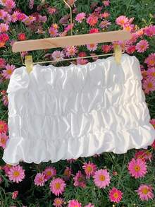 Comfortcana Women's Solid Color Pleated Fashionable Vacation Skirt - White - View 6