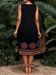 SHEIN Lady Holiday Dresses For Women Vacation Dress - Black - View 2