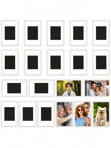20pcs Blank Photo Frame Insert Fridge Magnets (20 Packs) - For Photos 7 X 4.5cm (2.75 X 1.77 Inches) - Translucent Clear Acrylic Refrigerator Magnets For Small Photos Gifts Birthday Graduation - single item - View 10