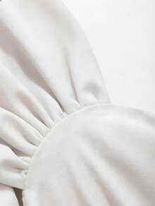 DAZY Cap Sleeve Cropped Square Neck T-Shirt Summer - White - View 7