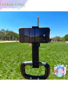 1 Universal Airplane Mobile Phone Holder, Capable Of Multi-Directional Dual 360 Degree Rotation, Freeing Hands, Pocket Sized Essential Airplane Travel Accessory, Available In Pink And Black. - Multicolor - View 10