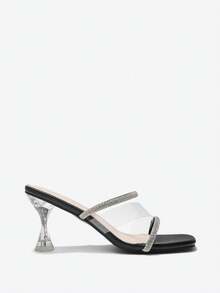 Eladyva Giày sandal cao gót thời trang và thoải mái dành cho nữ mùa xuân/hè, thích hợp cho các buổi tiệc và liên hoan, ngày Valentine. - màu đen - Xem 7