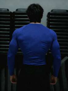 GymBeat 男士运动T恤和背心 - 藍色 - 查看 2