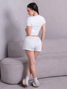 Duda Rubert Women Two Pieces Outfits For Daily Wear Island Vacation Outfits - Grey - View 2