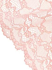 LUVLETTE 春日清新浅粉色缎面睡衣套装 - 喇叭袖上衣和蕾丝边阔腿裤，柔软舒适，适合居家休闲穿着。 - 粉色 - 查看 11