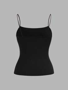 SHEIN EZwear 4件套女士彩色侧褶皱修身休闲吊带背心套装，适合夏季穿着 - 彩色 - 查看 7
