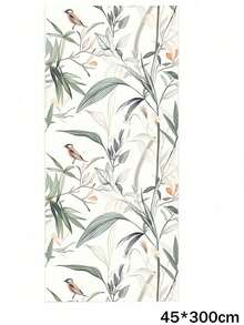 1 Roll/45CM * 100CM Birds And Leaves On Tree Branches, Retro Illustration Style Suitable For Home Decoration, Kitchen Cabinets, Tables And Chairs, Room Backgrounds, Home Renovation, DIY, Waterproof, Stain Resistant, Easy To Clean, Self-Adhesive, Peel And Paste Wallpaper, Wall Stickers, Wallpaper Wall Stickers Room Decor Wall Decor Bathroom Decor Wall Art Home Decor Living Room Wall Paper House Decor Bedroom Decor Room Decoration Stuff Living Room Decor Wallpapers - 彩色 - 查看 13
