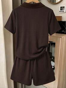 GlowEve CURVE Plus Size Casual Spring Outfit, Suitable For Party & Carnival - Brown - View 2