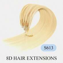 Extensiones de cabello con microenlaces nano 8D, 16-22 PULGADAS 50G/Paquete, extensiones de cabello humano con microanillas, invisibles sin rastro, cabello humano liso, microanillas de silicona invisibles fáciles de instalar, sin costuras, textura de cabello liso natural, perfecto para alargar el cabello, alargamiento del cabello con textura de cabello liso, apariencia natural del cabello - Multicolor - Ver 20