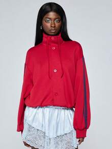 COUREZ Women Sweatshirts - Red - View 2