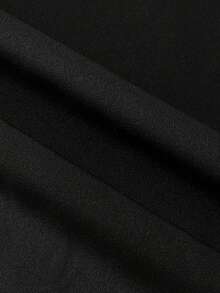 Franclia 女士夏季连体裤，V领，立领，无袖，右侧褶皱设计配金属扣，撞色领环，宽松阔腿裤，松紧腰，隐形拉链，H字型，梭织面料，休闲百搭，通勤时尚。优雅女装，女士服装，女士优雅连衣裙，新款高品质连衣裙，女士正装，居家办公装，女士职业装，羊毛两件套游艇套装，女士工作服，女士奢华连体裤。 - 黑與白 - 查看 6