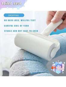 1pc Comfortable Toilet Seat, Household Toilet Seat, Washable Knitted - Green - View 6