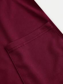 TaskEZ Solid Color V-Neck Short Sleeve Pocket Scrub Uniform Top - Multicolor - View 3