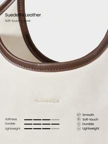 GLOWMODE Túi đựng đồ tập thể dục dung tích lớn, túi đeo vai màu be. - Màu trắng - Xem 5