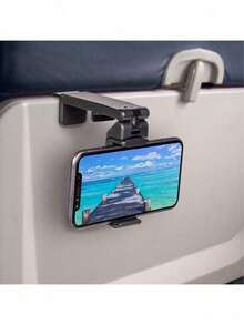 1 Universal Airplane Mobile Phone Holder, Capable Of Multi-Directional Dual 360 Degree Rotation, Freeing Hands, Pocket Sized Essential Airplane Travel Accessory, Available In Pink And Black. - Multicolor - View 12