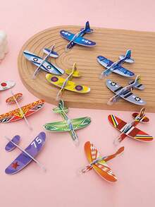 MINKOJA 10pcs 20pcs Mini Airplane Toys For Kids, Foam Small Airplane Models, Assembly Hand-Thrown Fighter Jets, Gifts For Kindergarten Children - Multicolor - View 13