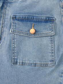 EMERY ROSE Plus Size Women's Vintage Washed Denim Jeans, Spring/Summer - Light Wash - View 3