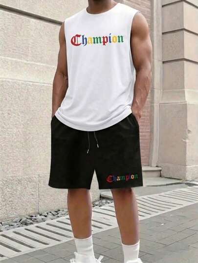 Conjunto de pantalones cortos de dos piezas | Estilo urbano Y2K con camiseta holgada + pantalones cortos con cordón de mezcla de algodón suave Diseño retro con personajes de dibujos animados Estampado de té de leche con perlas del mismo conjunto Ideal para playas de verano, desayunos tardíos y looks casuales urbanos relajados