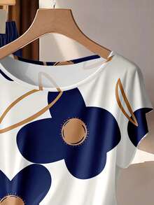 EMERY ROSE 女士蝴蝶结衬衫和直筒裤两件套 女士套装 女士上衣和衬衫 女士套装 女士睡衣夏季套装 女士套装 女士度假套装 女士套装 - 彩色 - 查看 3