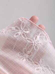 Sweetra Áo ống babydoll nữ mùa hè mới, màu trơn, chất liệu jacquard, xếp ly ở ngực và thắt nơ, thích hợp để đi chơi, dự tiệc sinh nhật. - Hồng - Xem 3