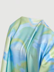 SHEIN MOD 大码蓝色碎花吊带迷你连衣裙，夏季度假连衣裙，沙滩连衣裙 - 彩色 - 查看 10