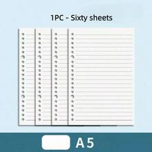 1PC Detachable Loose Leaf Notebook PP Frosted Shell A5b5 Loose Leaf Paper Grid Horizontal Line Replacement Core English Coil Notebook - Multicolor - View 17