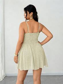 Elenzga Plus Size Sexy & Elegant Off-Shoulder Backless Beach Vacation Dress - Apricot - View 6