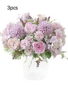 人造牡丹绣球花、混合花卉、塑料花卉布料、玫瑰花蕾、生日派对装饰、派对、婚礼花篮、新娘捧花、家居装饰、餐厅、卧室、窗台装饰、花瓶装饰、情人节礼物、新年装饰、户外花园、情人节。 - 彩色 - 查看 6