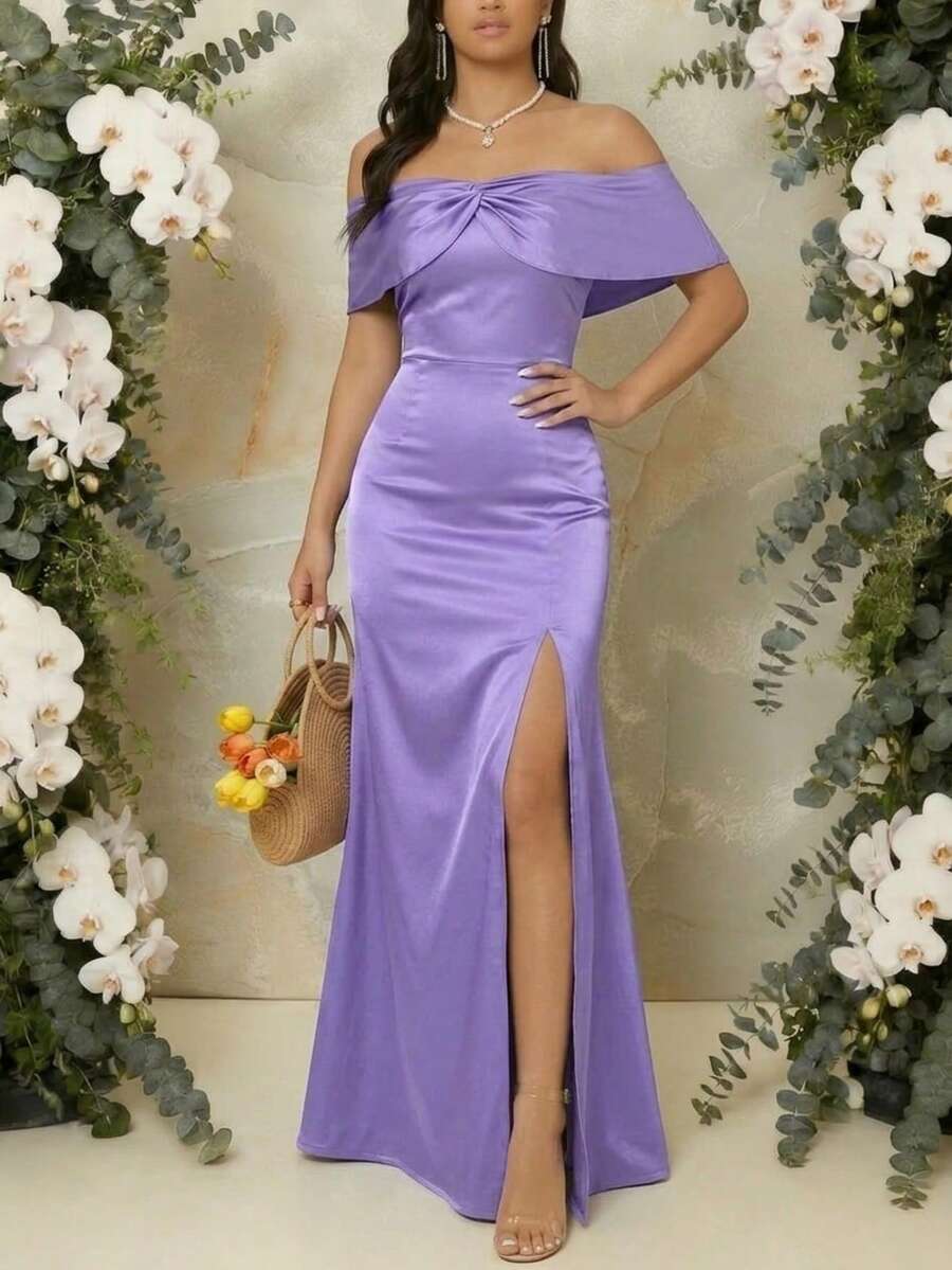 Women Long Dresses - Lilac Purple - View 1