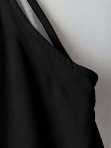 SHEIN Clasi 休闲简约豹纹图案黑色连体裤，适合春夏度假穿着 - 彩色 - 查看 4