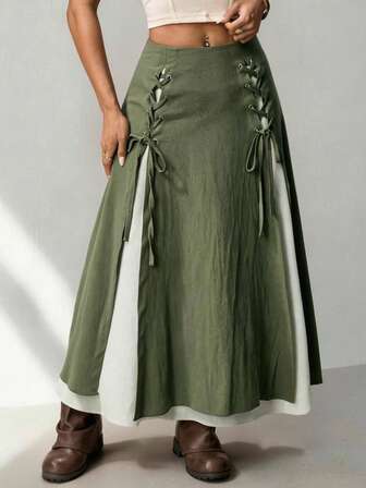 PETITE Fairycore Mint Green Casual Skirt For Women