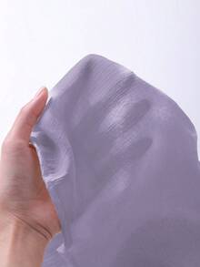 SHEIN LUNE 优雅度假风吊带米色编织绳流苏荷叶边下摆宽松背心，女士，春夏款 - 紫色 - 查看 7
