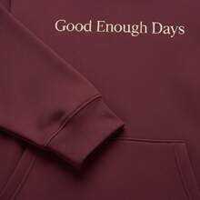Good Enough Days Hoodie | Relaxed Unisex Fit, Minimalist Streetwear Style, Soft Everyday Plush, Kangaroo Skirt And Wide Beanie | Ideal For Casual Outfits, Travel, Chill Office, University And Cool Weather. - Vino - 查看 5