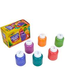 CRAYOLA Washable Paints - Assorted Colours (Pack Of 6) | Perfect For Any Arts & Crafts Needs - Easily Washable | Ideal For Kids Aged 3+ - Multicolor - View 8