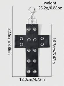 ROMWE 1 Màu ngẫu nhiên Y2k Punk Ngọt ngào Cá tính Cổ điển Độc đáo Cá tính Cô nàng Nóng bỏng Gió Tối Goth Đen Trắng/Đỏ tía/Đen/Nâu Da Hai Hàng Lỗ Kim Loại Lỗ Mắt Họa tiết Da Báo Hổ Ghép Nối Hình Chữ Thập Móc Khóa Phụ Kiện Túi Xách Mặt Dây Chuyền, Bộ Kết Hợp, Thích Hợp Cho Bé Gái Và Phụ Nữ Đeo Hàng Ngày, Quà Tặng Ngày Lễ - Nhiều màu - 8 - Xem 6