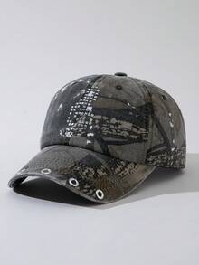 ROMWE Goth 1 女士便签贴纸钻孔透气棒球帽户外可调节帽 - 彩色 - 查看 3