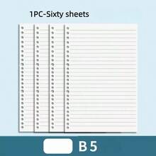 1PC Detachable Loose Leaf Notebook PP Frosted Shell A5b5 Loose Leaf Paper Grid Horizontal Line Replacement Core English Coil Notebook - Multicolor - View 10