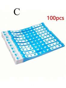 SHEIN 100PCS Vip Neon Wristbands For Events Waterproof VIP Paper Wristbands VIP Bracelets Wrist Bands Lightweight Events Bracelets For Party Club Parks Concerts Festivals, - Multicolor - View 12