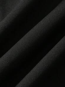 FRIFUL 女士优雅撞色蕾丝花瓣袖连衣裙，夏季 - 黑色 - 查看 3