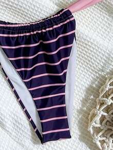 Elavelle Women's Random Print Halter Bikini Set, Spring/Summer - Multicolor - View 5